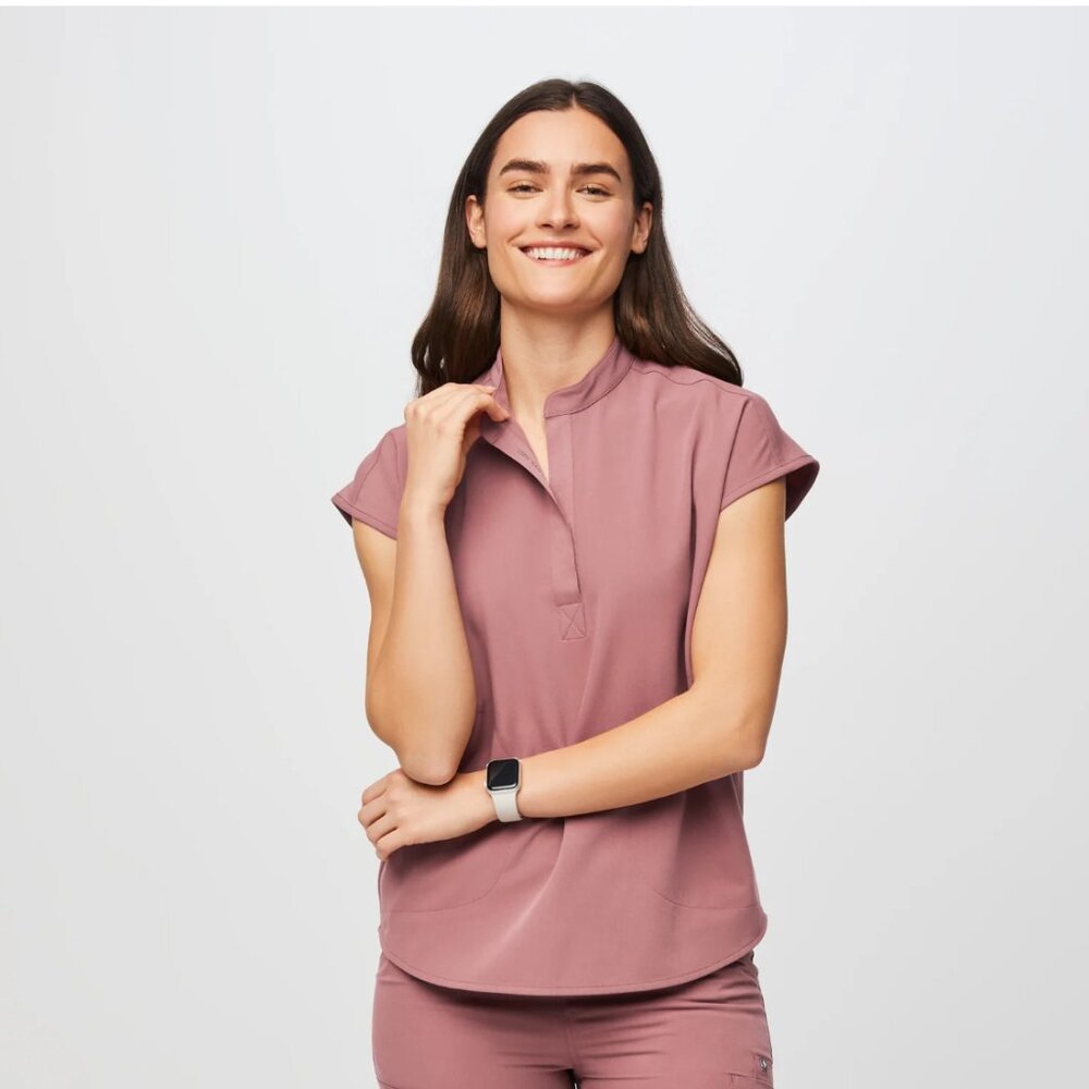 Figs Mauve Rafaela Top